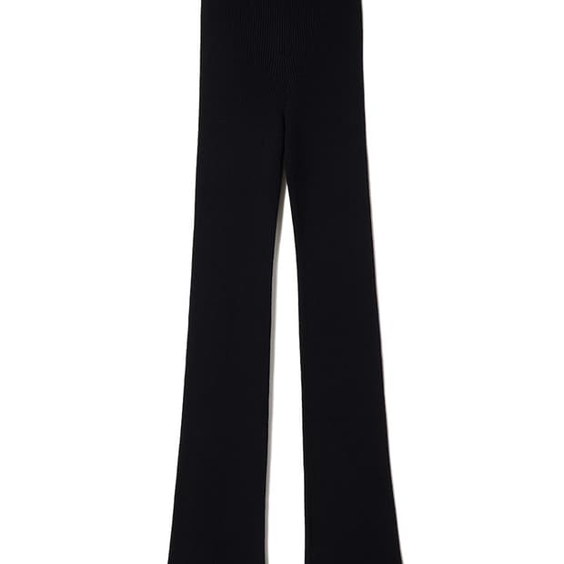 Cotton rib line pants