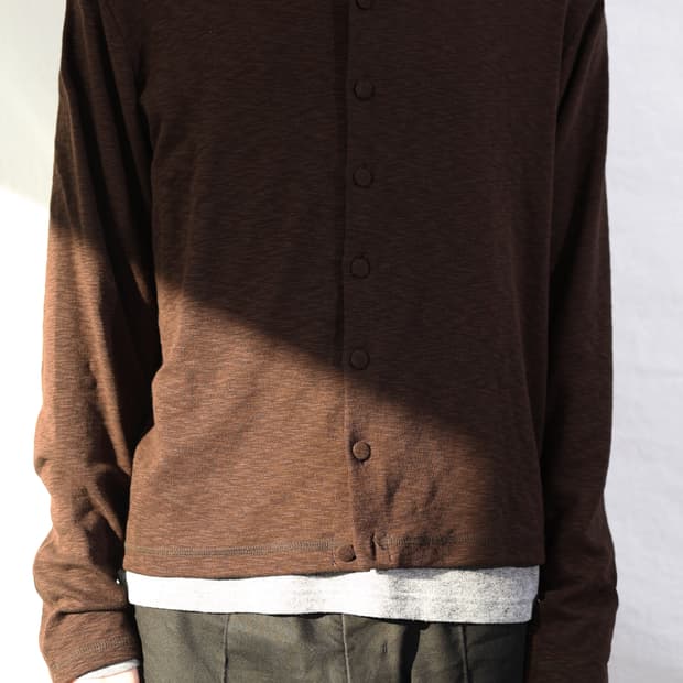 LES henn cardigan brown