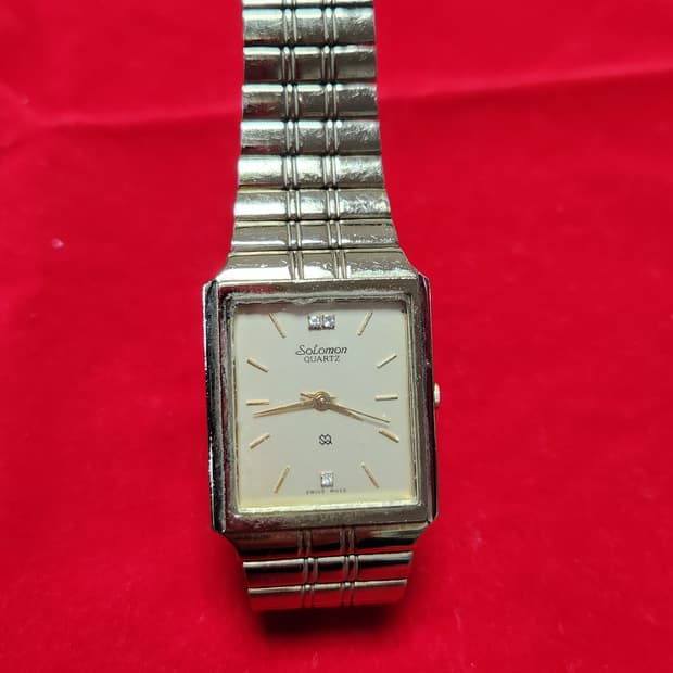 빈티지 Solomon 쿼츠 사각 시계