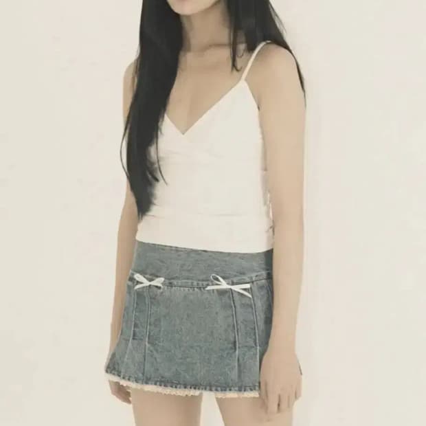 쓰리타임즈 베이직 케미솔 블랙 M