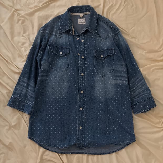 dot denim shirts