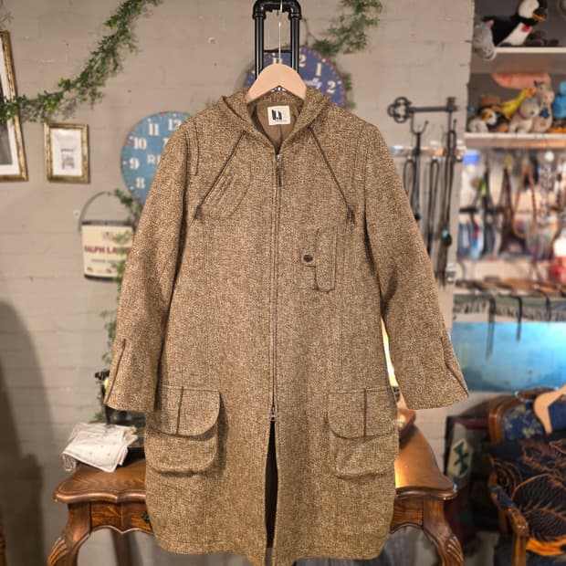 디테일 울 롱코트 (F594)