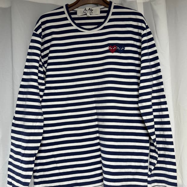 꼼데가르송 스트라이프 티