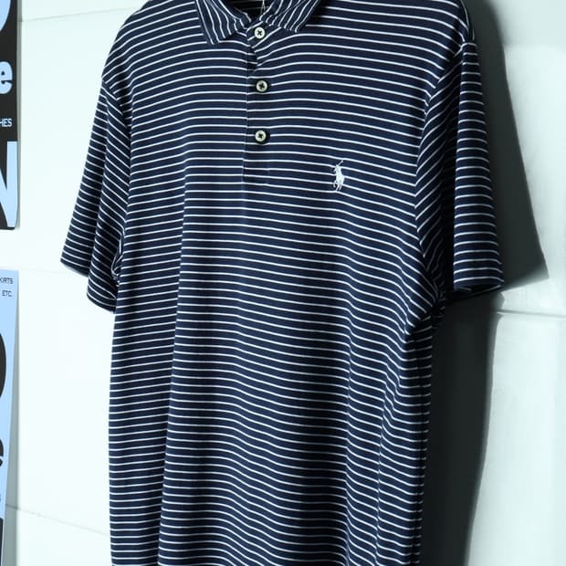 (L-XL) 폴로 랄프로렌 반팔 카라 티셔츠 USA 네이비-H32905