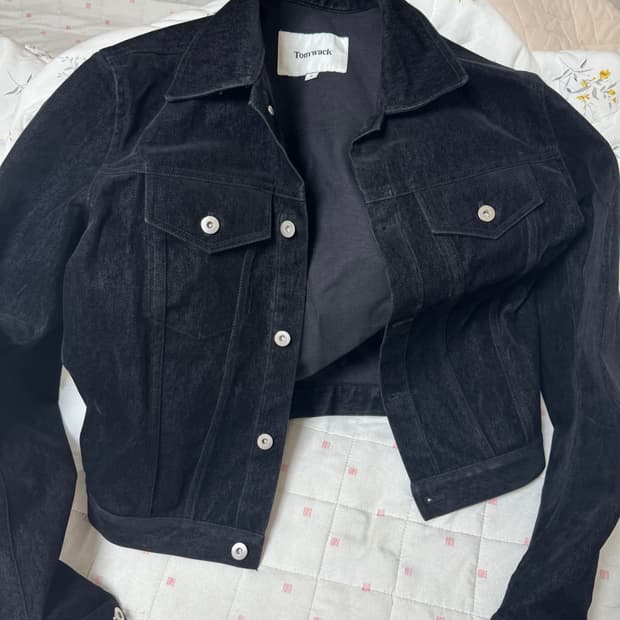 토니웩 벨벳 트러커 자켓 m