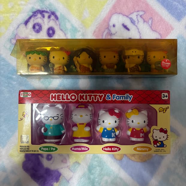 헬로키티 마스코트 피규어 원시인 헬 로 키티 가족 키티