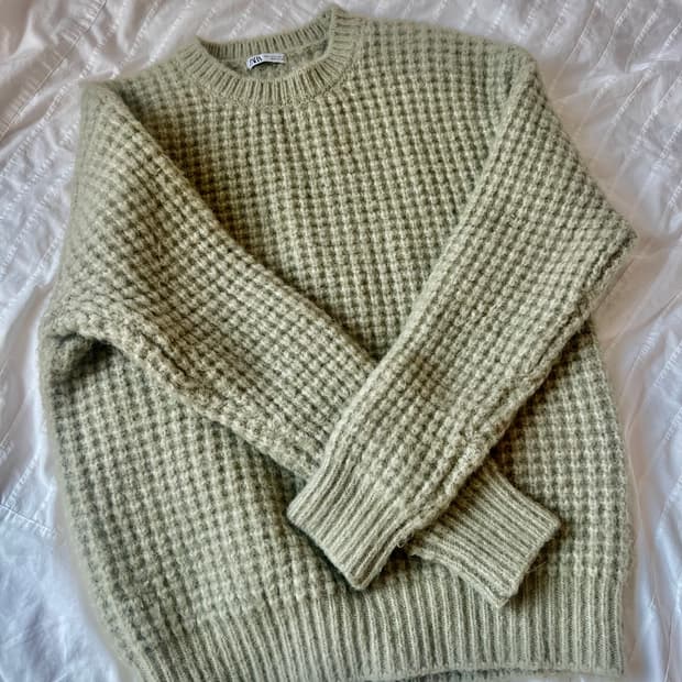 Zara 와플 니트 스웨터