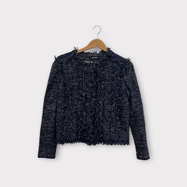 한섬 마인 트위드 니트 자켓 90사이즈