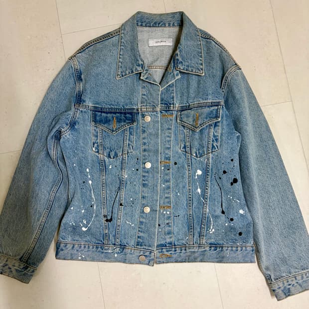 토니웩 페인팅 데님 청자켓 XL
