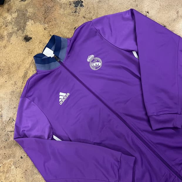 [정품/M] 아디다스 레알마드리드 퍼플 트랙 자켓 b19