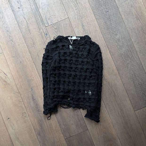 Tulle Layered Hole Knit