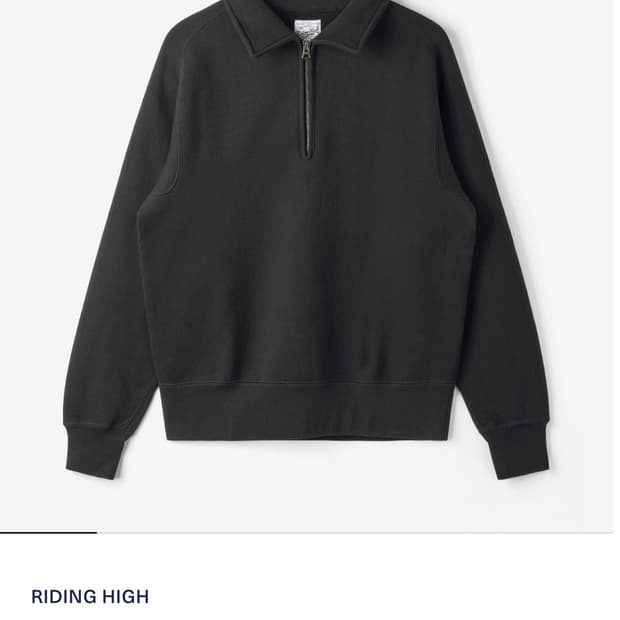 Riding High 하프집업 스웻, XL, 블랙
