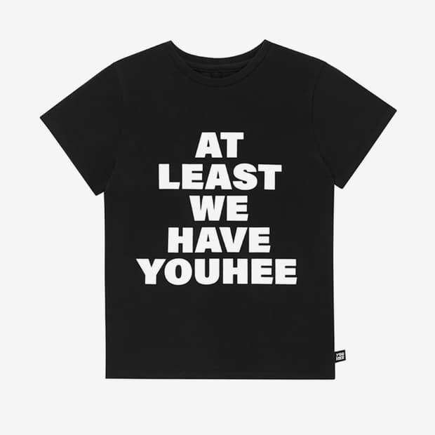 유희 LETTERING T-SHIRT 반팔 black