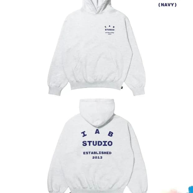 아이앱스튜디오 라이트그레이 후드티 XL