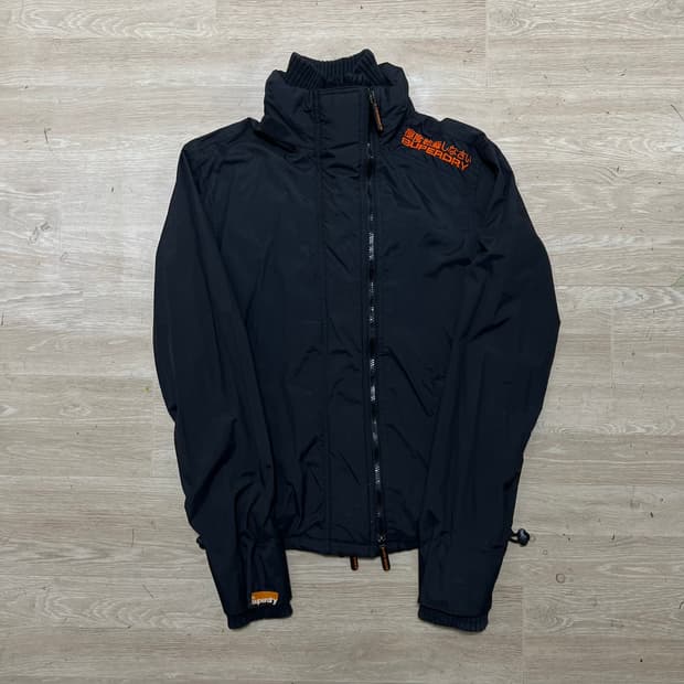슈퍼드라이 재팬 자수 로고 윈드브레이커 바람막이 자켓 [블랙] S/90