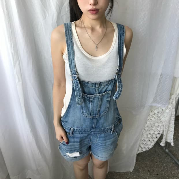 hollister 썸머 데님 오버롤