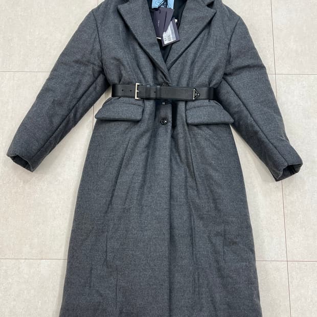 새상품) 프라다 캐시미어 벨트 코트