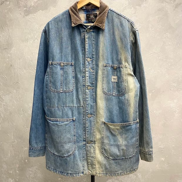 [S] 90s RRL 더블알엘 랄프로렌 페이디드 데님 초어자켓