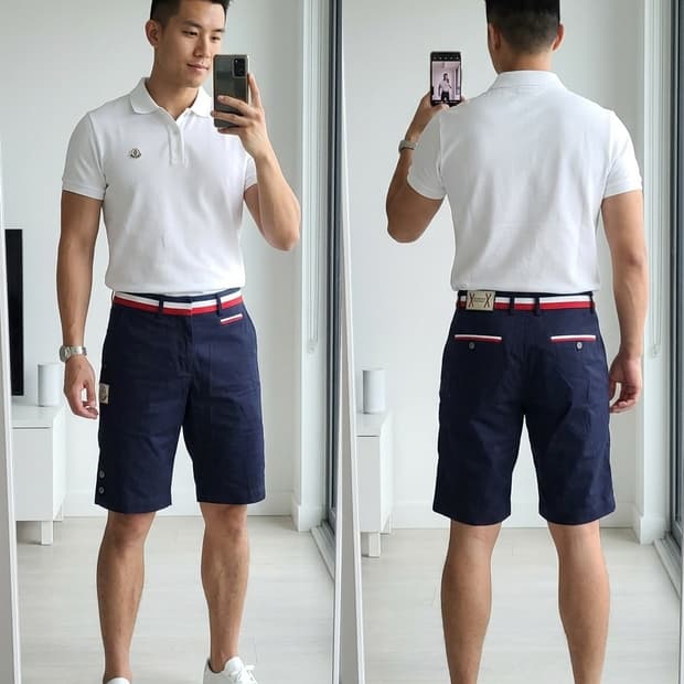 몽클레어 반바지 네이비 30~31정도  레플