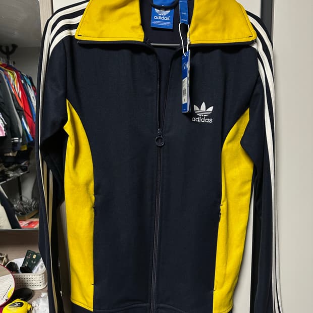 아디다스 네이비/옐로우 트랙탑 유로파TT 져지90