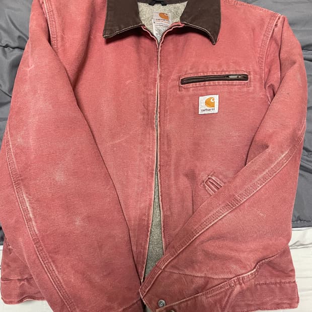 (M) 칼하트 j97 디트로이트자켓 살몬핑크, 핑크로즈