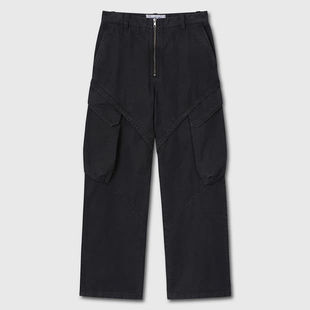 [24] 토니웩 가먼트다잉 개버딘 와이드 카고 팬츠 - 카본 피그먼트