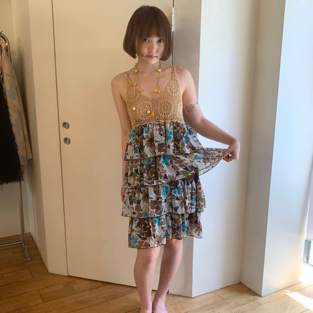 net frill dress