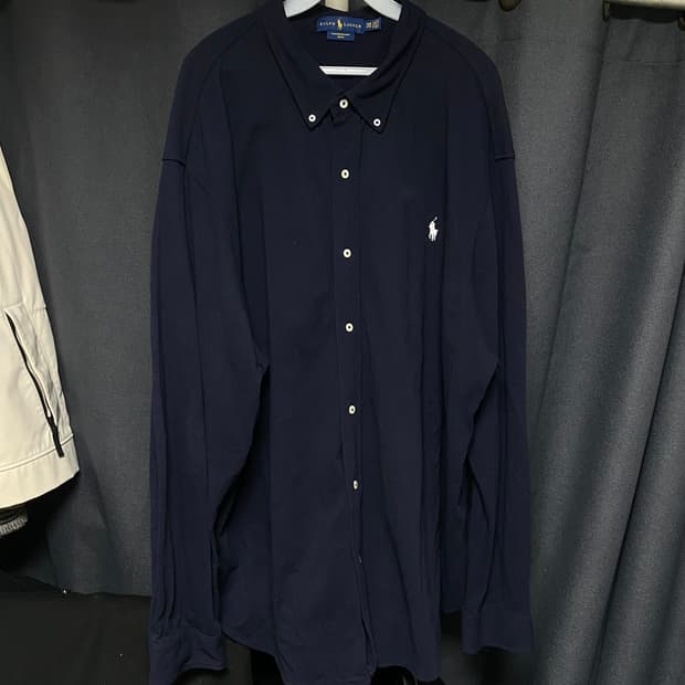 폴로 랄프로렌 페더웨이트 메쉬 셔츠 네이비 4XB