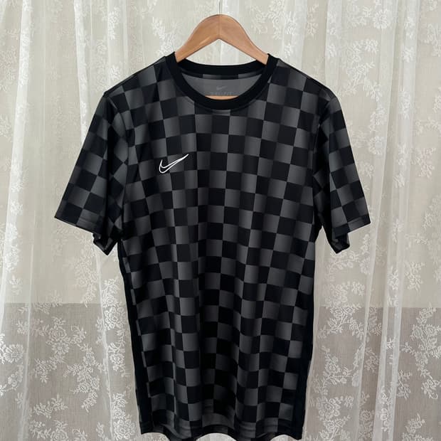 XXL) 나이키 드라이핏 체커보드 반팔 티셔츠 블랙