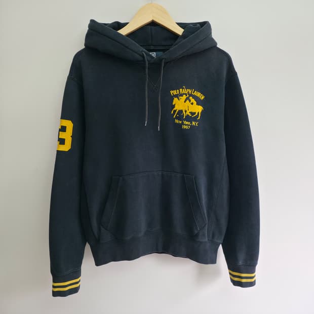 [L] 00's 폴로 랄프로렌 헤비코튼 빅포니 후드티
