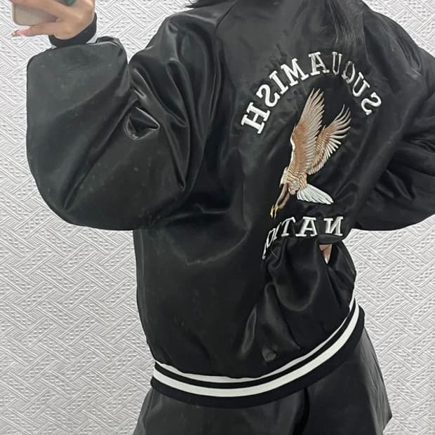 WESTARK USA 새틴 에스닉 히피 바시티 자켓 L C11139