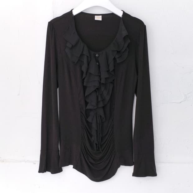 ruffle shirring T 