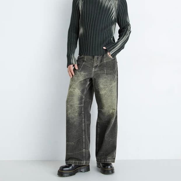 제이디드런던 데님 washed black razor jeans