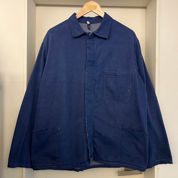 OLD VINTAGE DENIM FRENCH 빈티지 프렌치데님워크자켓