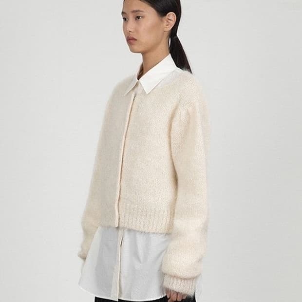 아모멘토 뉴그랜마 가디건 아이보리