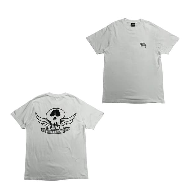 STUSSY 스컬 윙스 피그먼트 다이드 반팔 M