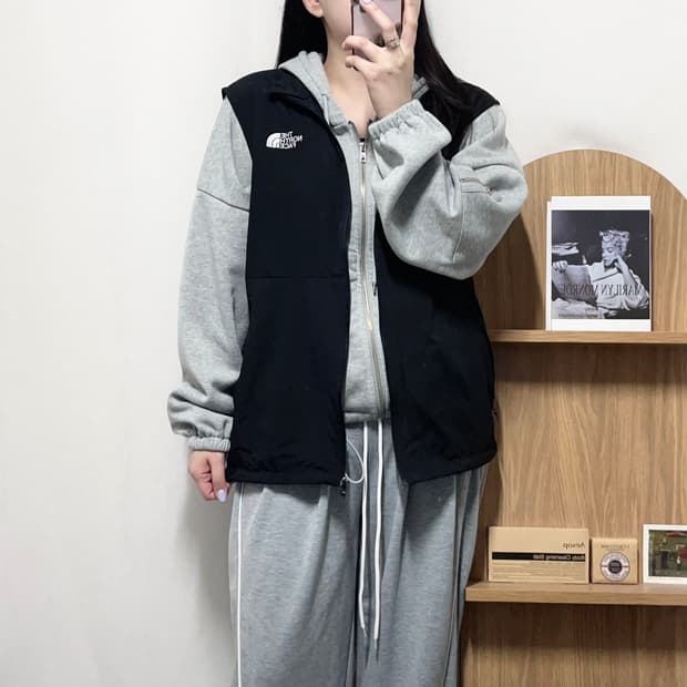 [정품] 노스페이스 블랙 얇 조끼 바막 [ L ]