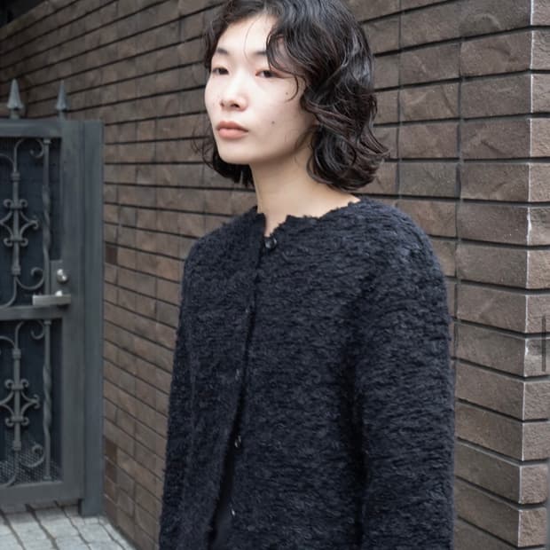 TAEY 태이 poodle cardigan (black)