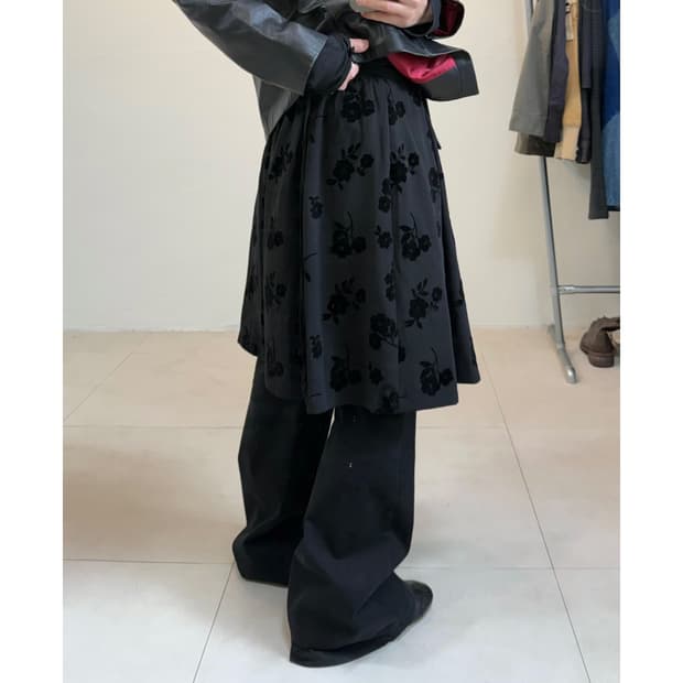 빈티지 미디 스커트