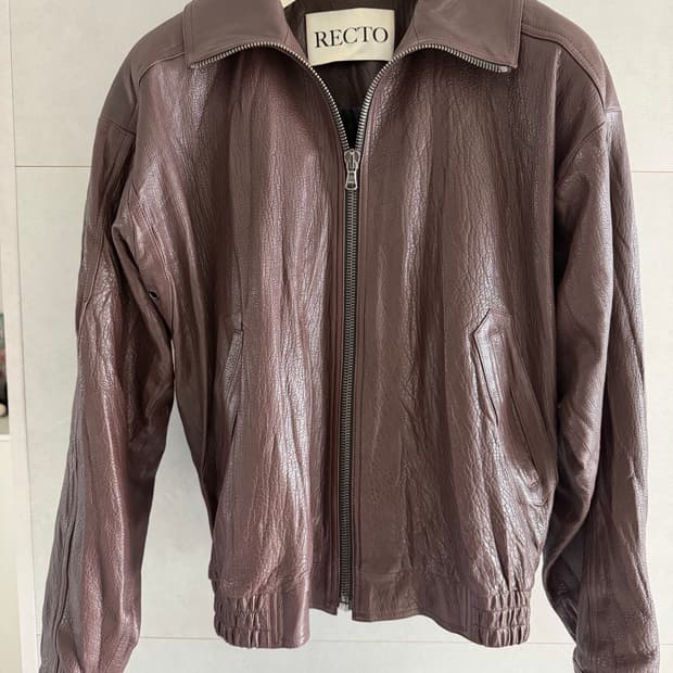 렉토 크링클 하이넥 레더