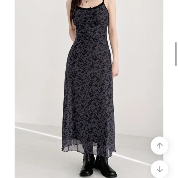 레이어드 슬리브리스 롱원피스