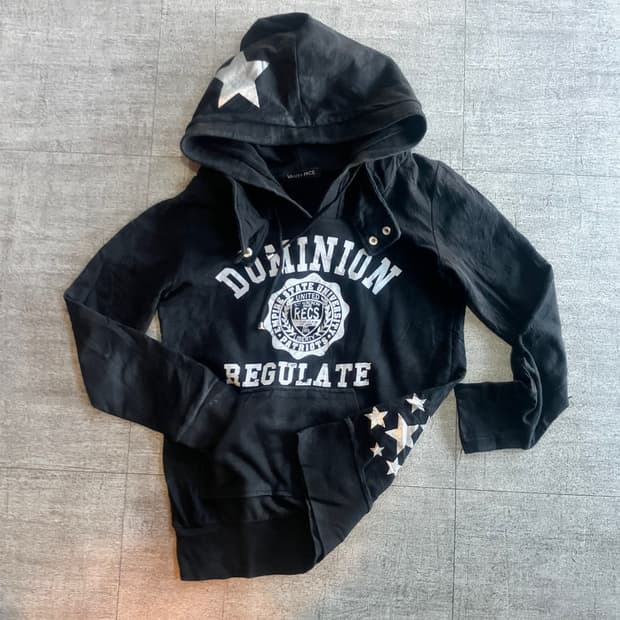 일본빈티지 Vanityface 핀터깔y2k 히메갸루 보헤미안 후드티셔츠