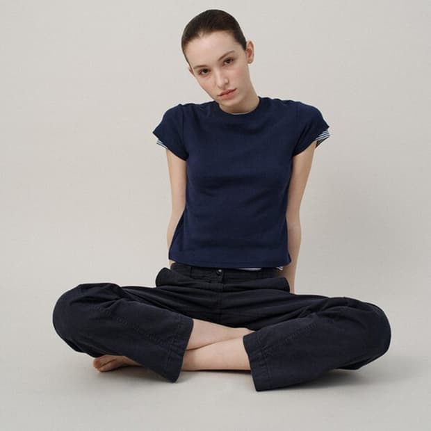 낫띵리튼 nothing written 90s 티셔츠 네이비 