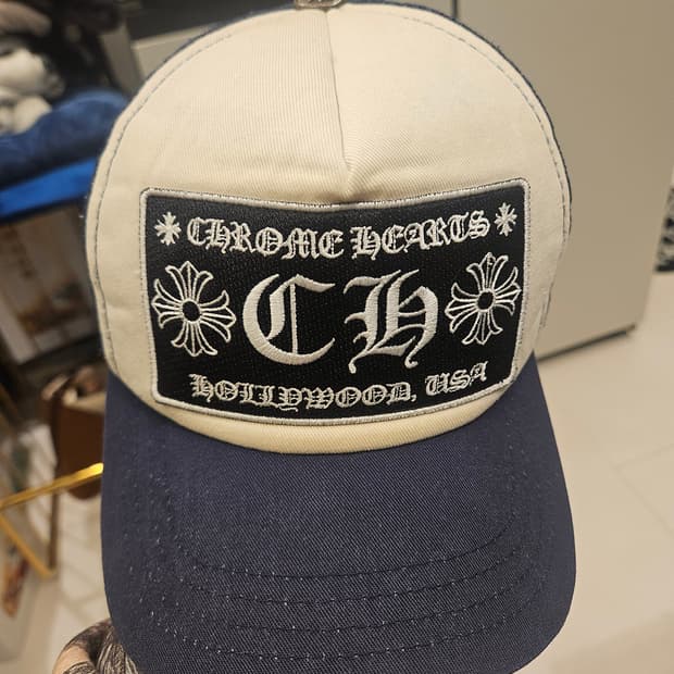 크롬하츠 신세계 정품 네이비 모자 캡