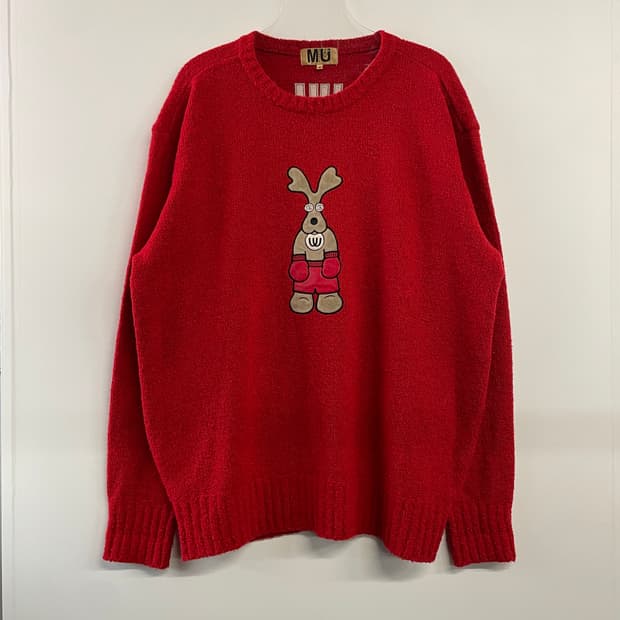 엠유 스포츠 울 라운드 니트