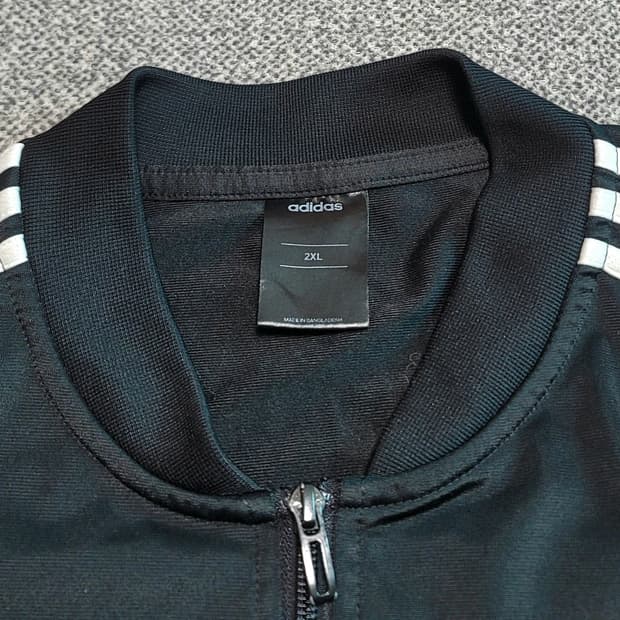 아디다스 삼선 져지 블랙 2XL 정사이즈 로 100  -105  적당