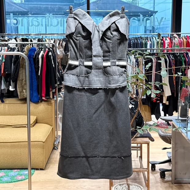 스텔라 매카트니 차콜 데님 원피스 