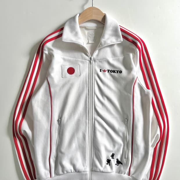 Adidas 아디다스 화이트레드 도쿄 트랙탑