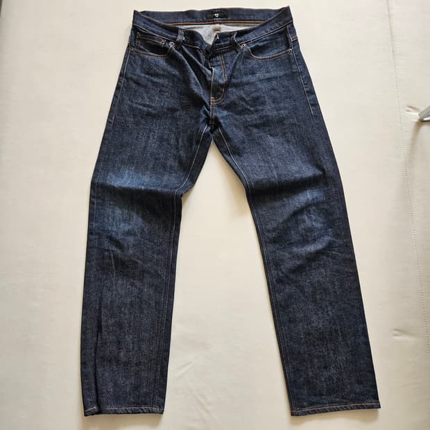 [32] 유니클로 +j 슬림핏 셀비지 진