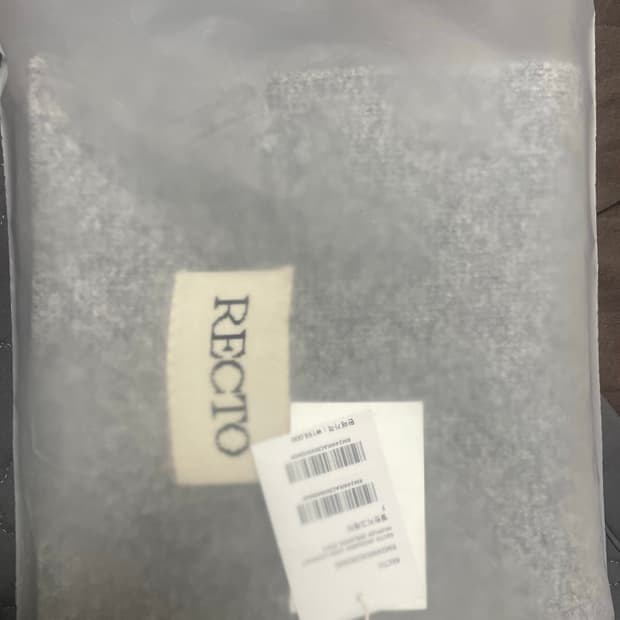 렉토 자카드 로고 컴팩트 머플러 목도리 멜란지 그레이